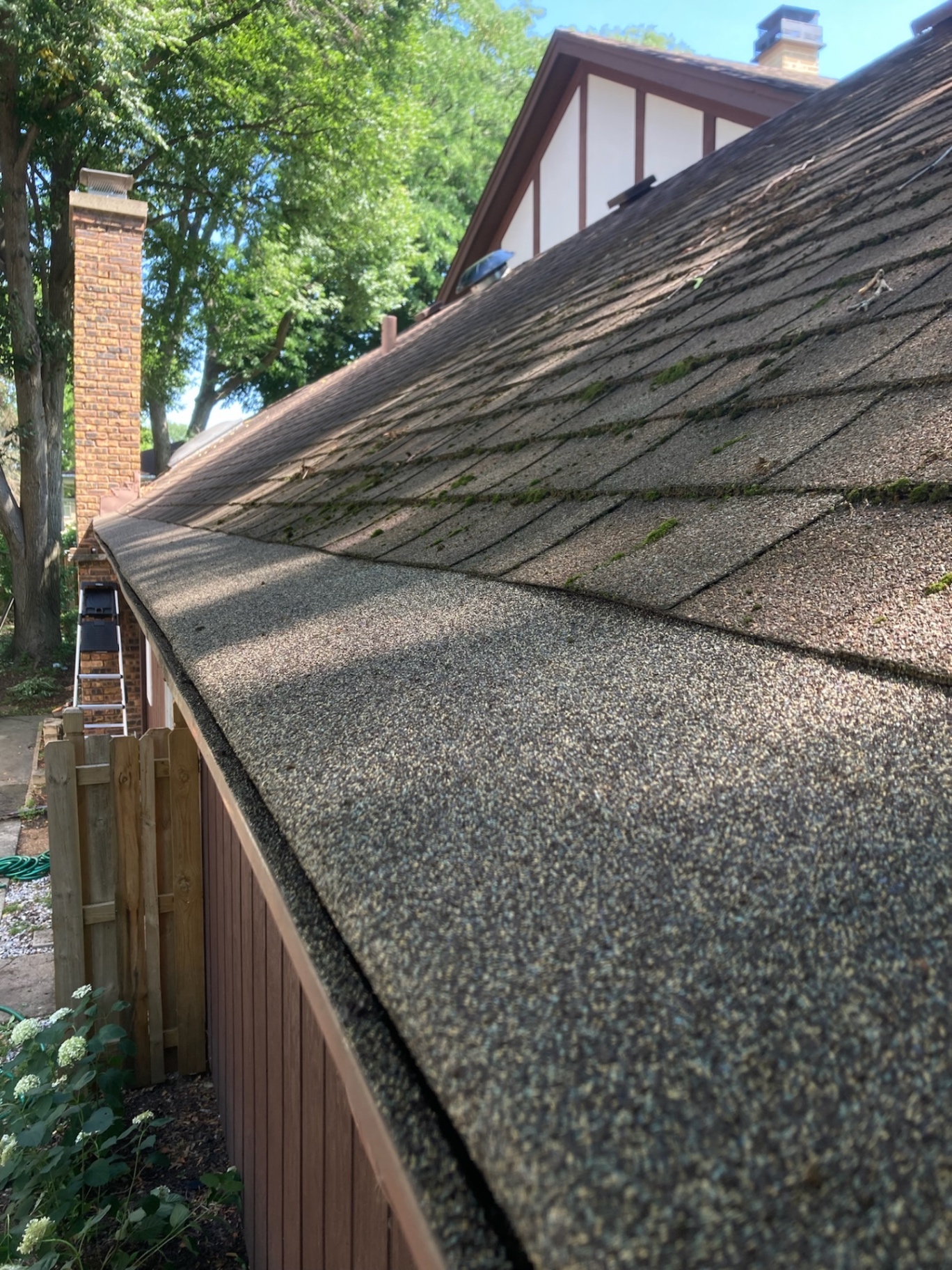 Stone coated Turtle Shell Gutter Cap detail